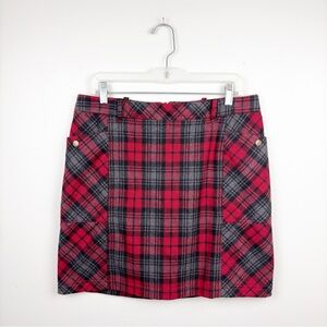 Vintage Eddie Bauer Plaid Wool Lined Mini Skirt